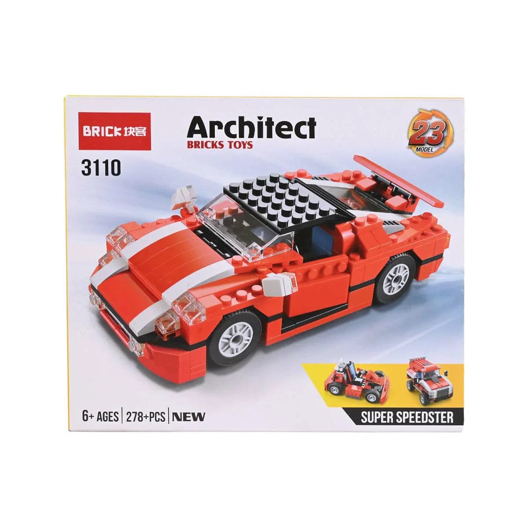 Super Speedster Architect Creator 23 in 1 Race Car Brick Blocks Set Toys