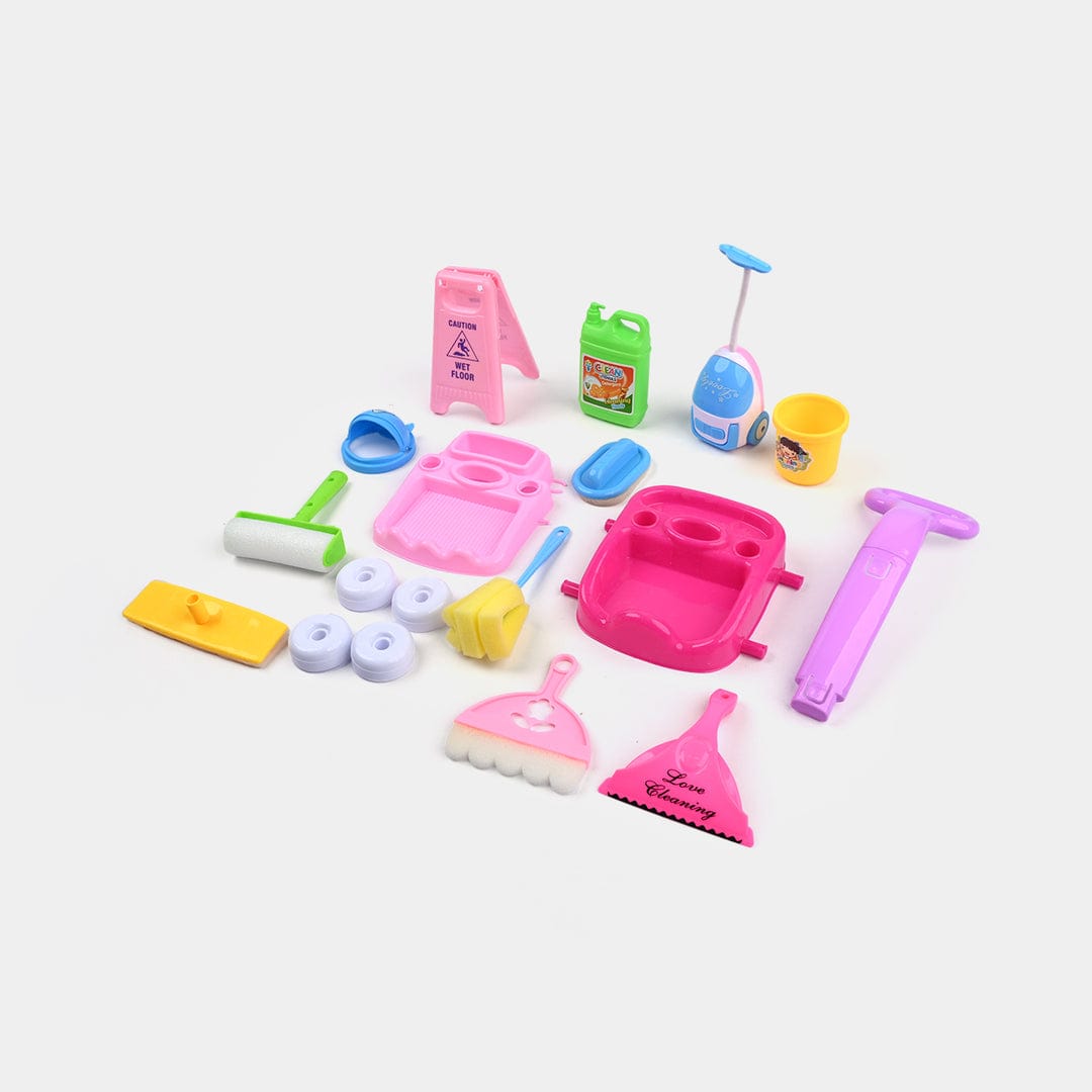 Realistic Cleaning Car Trolley Set Toys