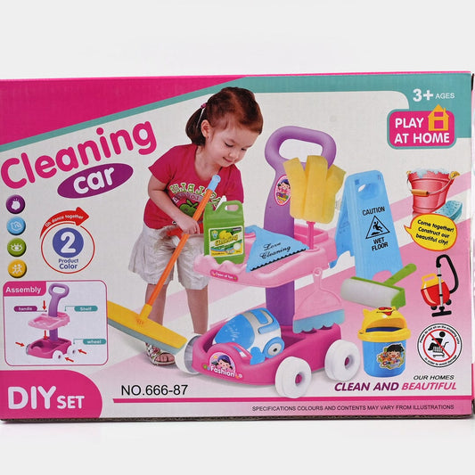 Realistic Cleaning Car Trolley Set Toys