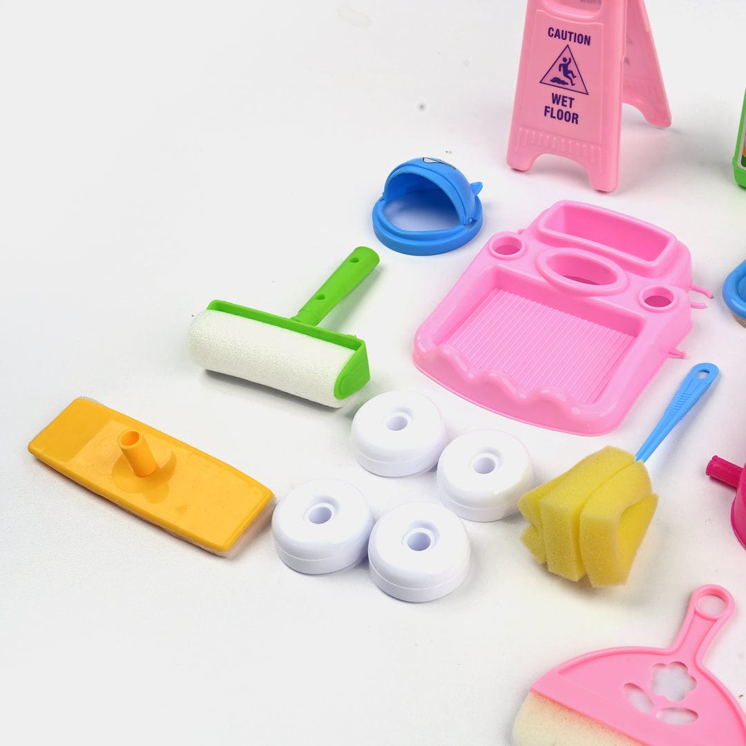 Realistic Cleaning Car Trolley Set Toys
