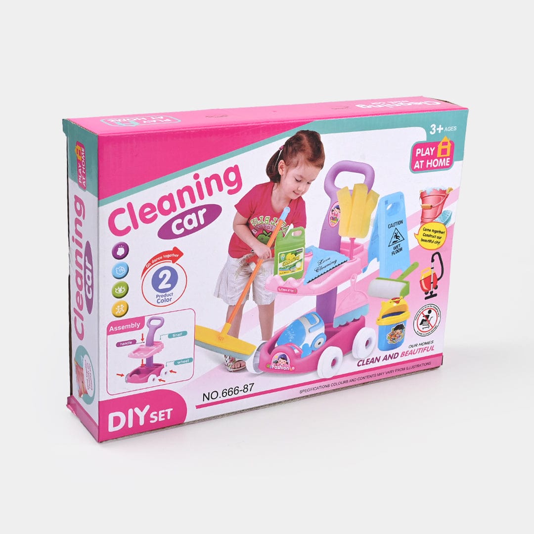 Realistic Cleaning Car Trolley Set Toys