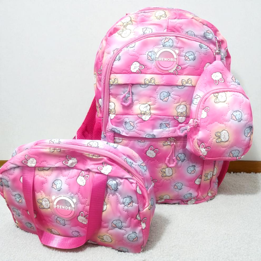 Rainbow Unicorn & Stars School Bags/ Backpack 3 Piece Set (Free Shipment)