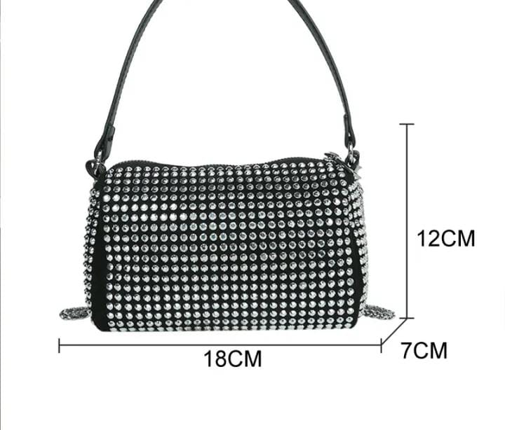 Noir Elegance Embellished Bag