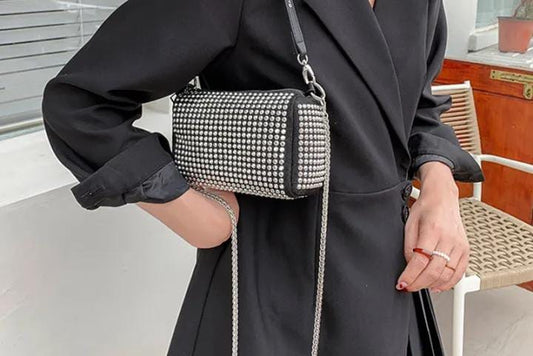 Noir Elegance Embellished Bag