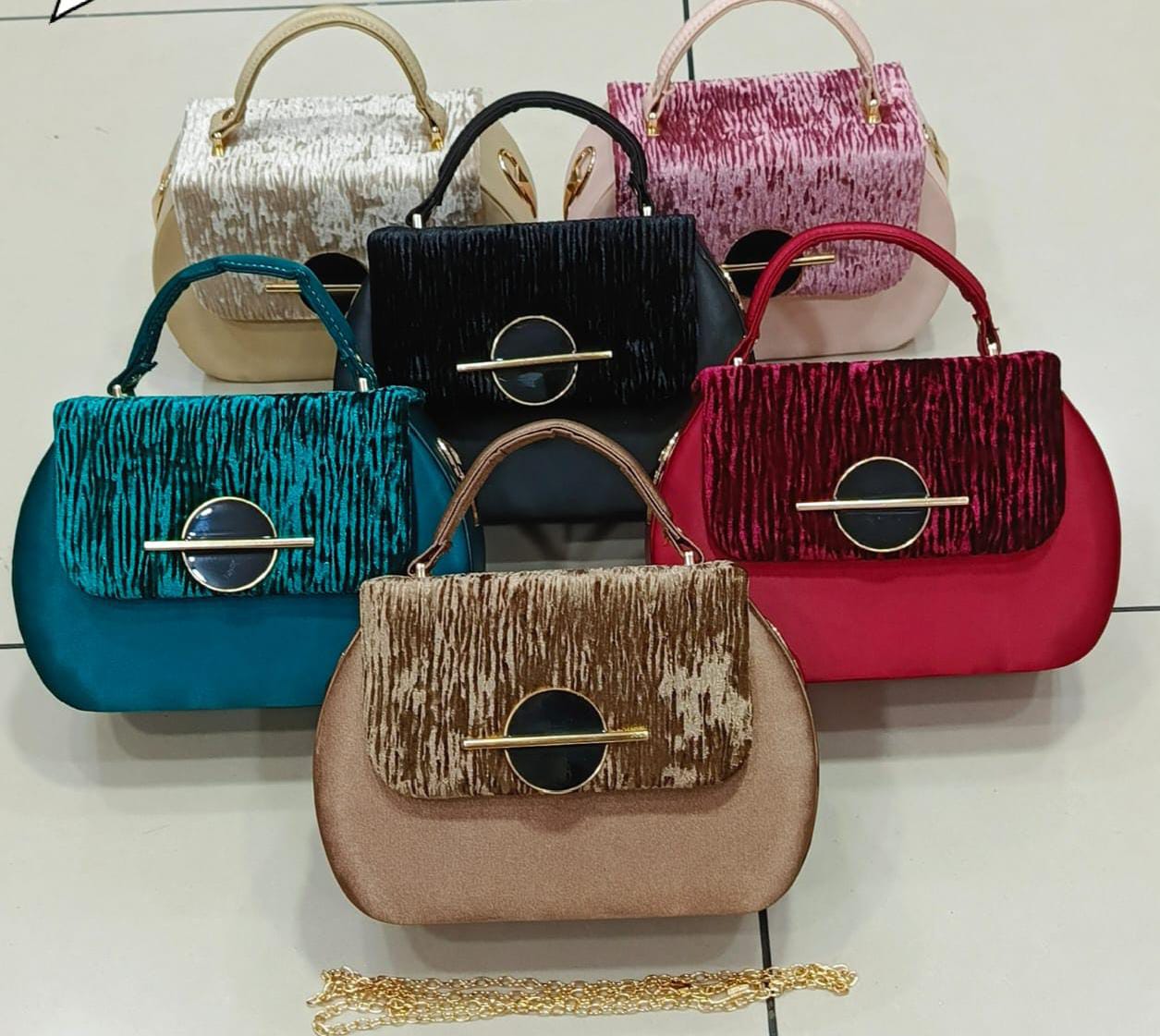 Velvet Charm Luxe Handle Bags