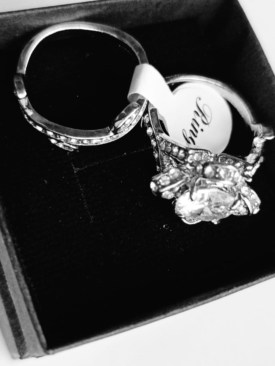 Luxury Pair Rose Ring Jewelry