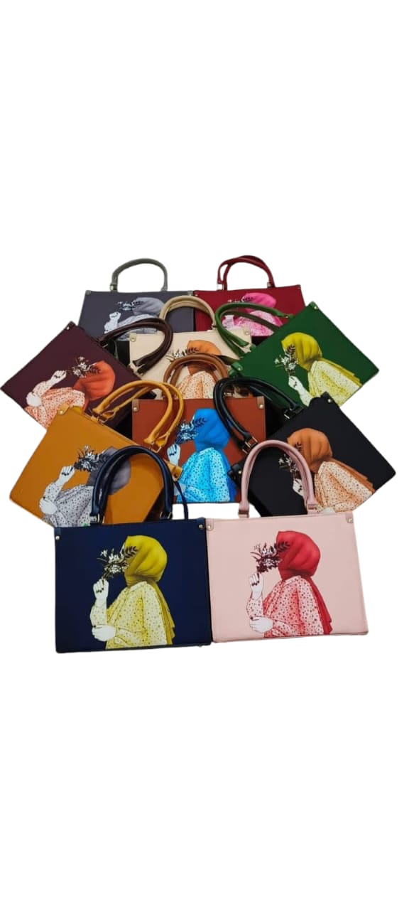 Elegant Hijab Girl Canvas Tote Bag