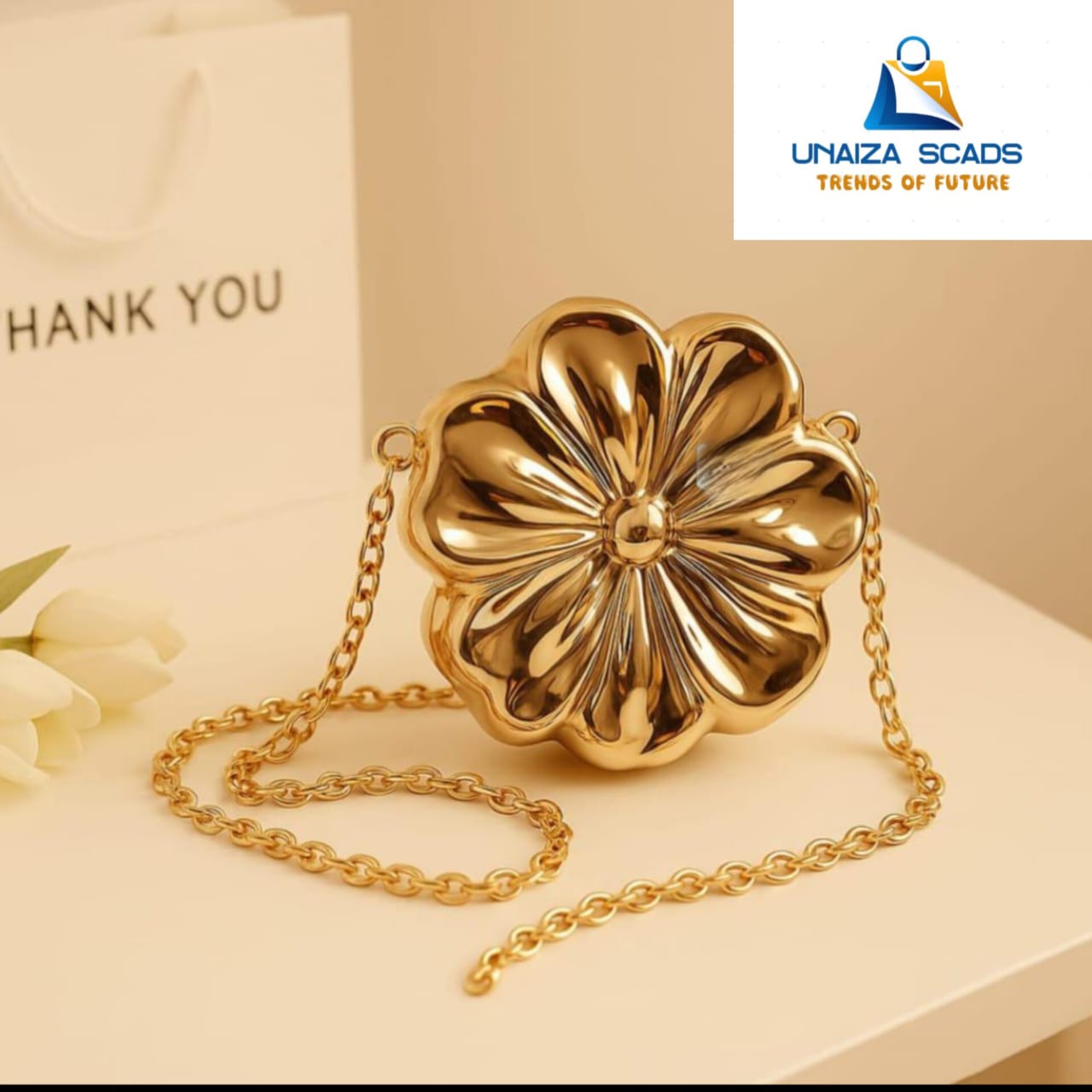 Elegant Flower Mini Cross Body Metal Pouch/Clutch Bags