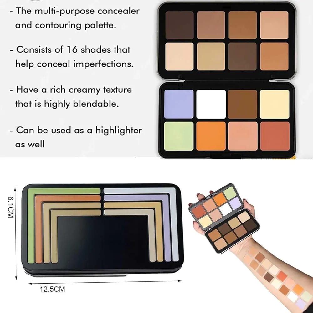 Carla Secret Camouflage HD Palette All In One Makeup Cosmetics