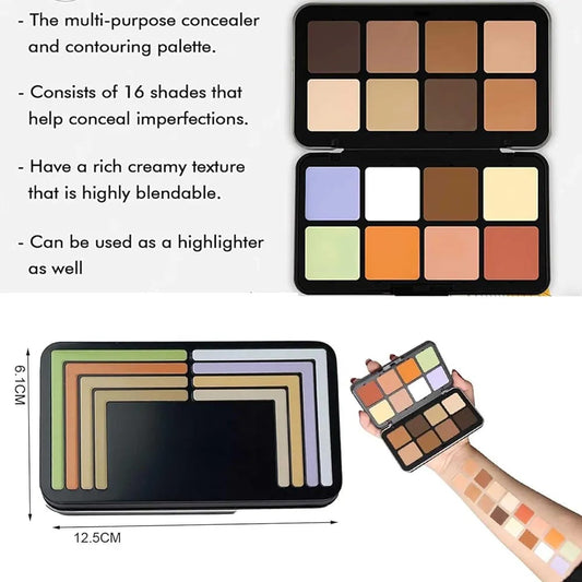 Carla Secret Camouflage HD Palette All In One Makeup Cosmetics
