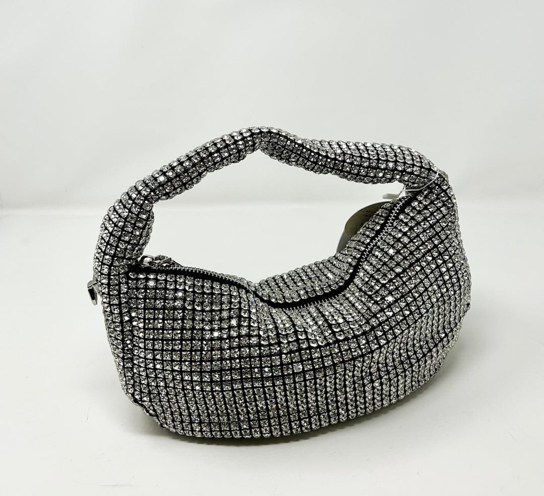 Rhinestone Crescent Hobo Party Bags / Evening Purse