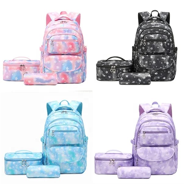 Twinkle Stars 3 Pieces School Bag