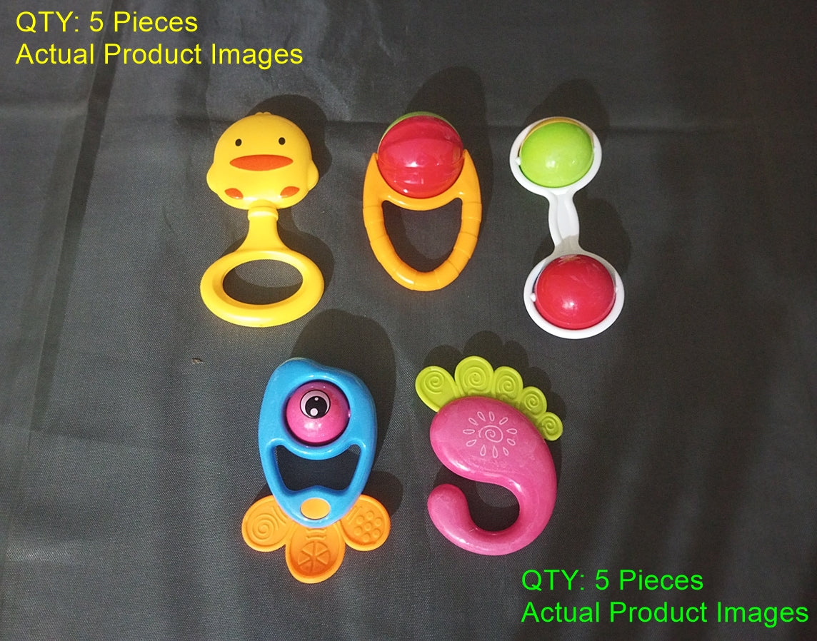 Baby Rattles Set of 5 Toys (Random Color & Design)