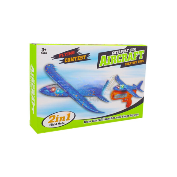 Airplane Launcher Aircraft Flying Shooting Gun Toys