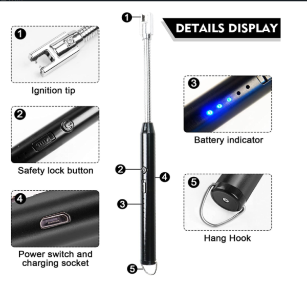 Arc Electric Lighter USB Rechargeable Accessories (Free Shipment)