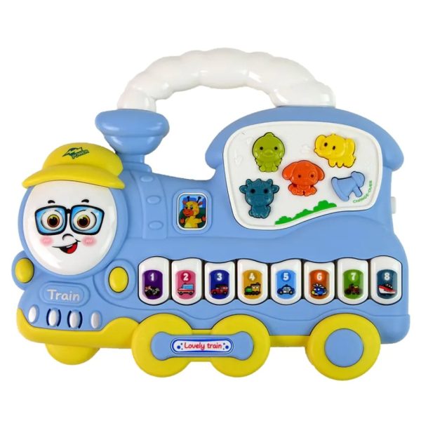 Colorful Musical Educational Train Piano With Lights, Sounds Toys (Free Shipment)
