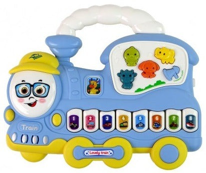 Colorful Musical Educational Train Piano With Lights, Sounds Toys (Free Shipment)