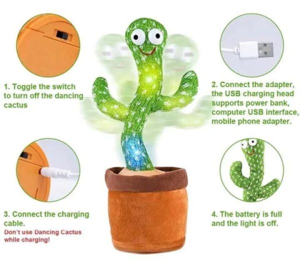 Dancing Cactus With Mufler Hat Toys (rechargeable) (Free Shipment)