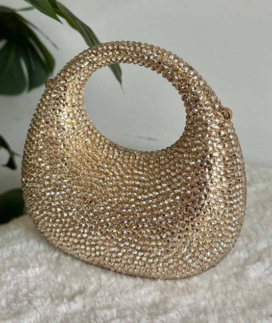 Viral Swarovski Mini Clutch with Chain Bag