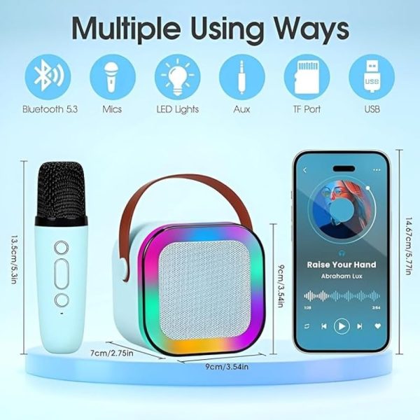 K12 Wireless Audio Microphone Bluetooth Portable Stereo Speaker With 1 Mic Accessories (random Color) (Free Shipment)