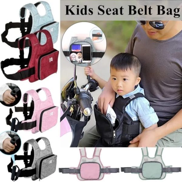 Children Seat Belt Bag / Motorcycle Adjustable Safety Strap Accessories (Free Shipment)
