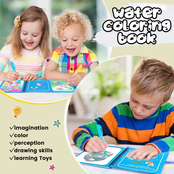 Buy 1 Get 1 Free Magic Colouring Book with Water Pen | Mess-Free Fun for Your Child | Limited Time Offer (Free Shipment)