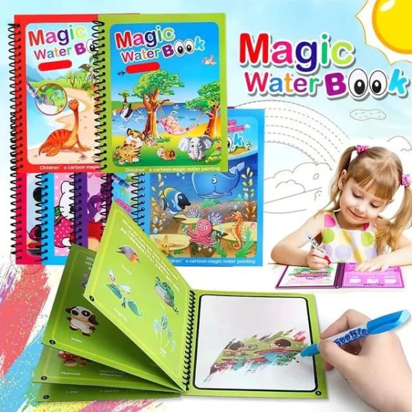 Buy 1 Get 1 Free Magic Colouring Book with Water Pen | Mess-Free Fun for Your Child | Limited Time Offer (Free Shipment)