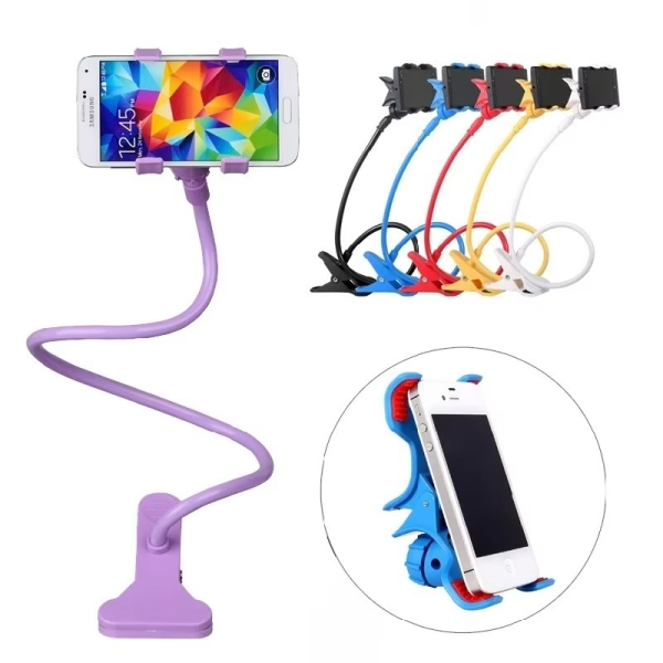 Mobile Phone Stand Holder Flexible And Power Full Grip – 360 Degree Rotating Bedside Able Lazy Snake Accessories (Free Shipment)