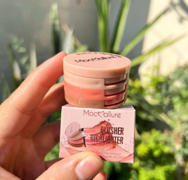 Mocallure 3 In 1 Blusher Highlighter Kit Cosmetics