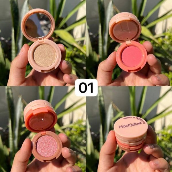 Mocallure 3 In 1 Blusher Highlighter Kit Cosmetics
