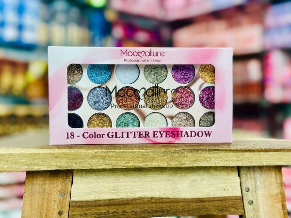 Mocallure Professional 18-color Glitter Eyeshadow Palette – Bold, Shimmering Shades For Every Look Cosmetics(Free Shipment)