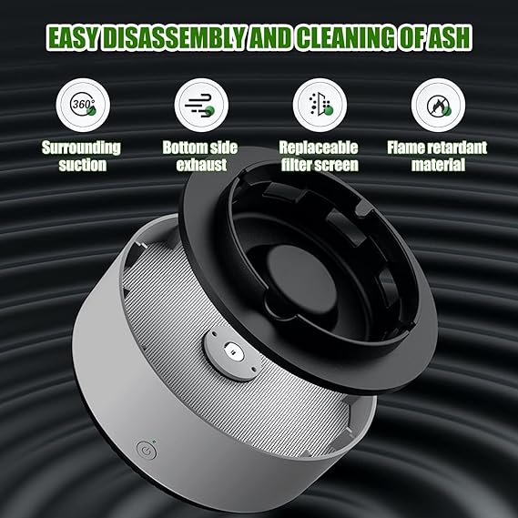 2-in-1 Air Purifier Ashtray, Multi-function Electronic Smokeless Car Home Accessories (Free Shipment)