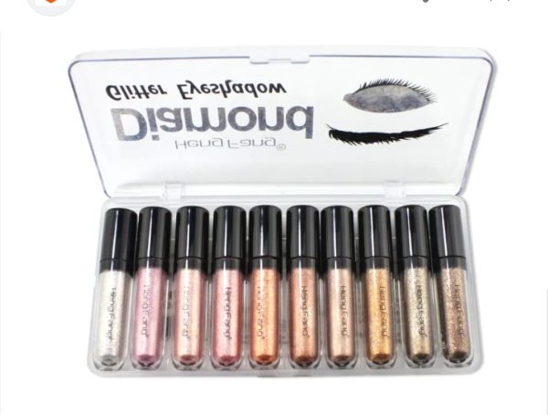 Heng Fang Shine Glitter Eyeshadow (Pack of 10) Cosmetics
