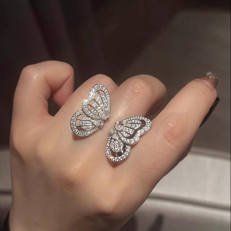 Butterfly Ring Adjustable High Quality Stainless Steel Jewelry (Free Shipment)