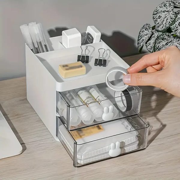 Rabbit Handle Desk Organizer- Perfect For Multiple Things Cosmetics (Free Shipment)