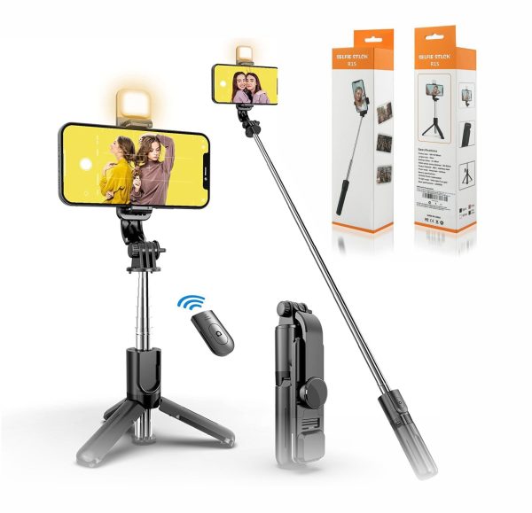 Tripod Selfie Stick With Wireless Remote Shutter Compatible With All Cell Phones – Selfie Stick With Light Accessories
