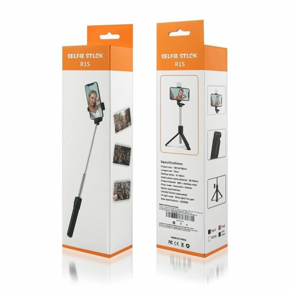 Tripod Selfie Stick With Wireless Remote Shutter Compatible With All Cell Phones – Selfie Stick With Light Accessories