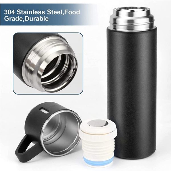 Vacuum Flask Bottle & Stainless Steel Cups Accessories (Free Shipment)