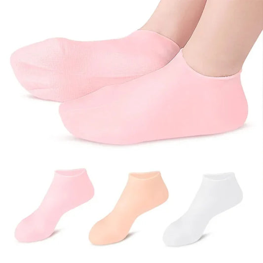01 Pair Silicone Jelly Socks Gel Moisturizing Socks Foot Care Protector Accessories