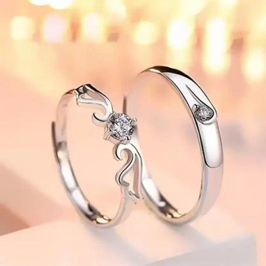 1 Pair Of Couple Ring For Engagement And Friendship Gift(Stainless Steel Ring) Jewelry