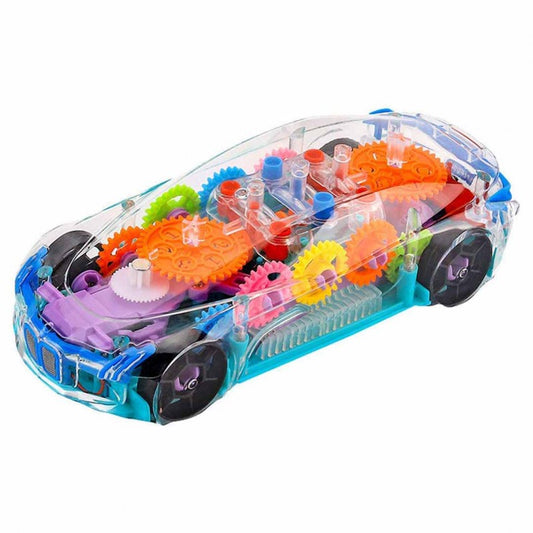 Musical Gear Display Transparent Mechanical Car Toys