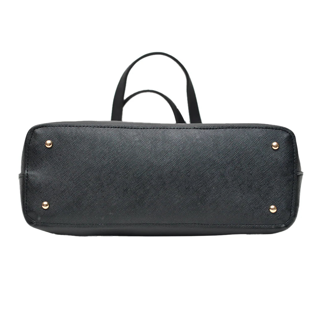 2 Pieces Double Tone Leather Tote Hand Bags