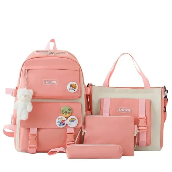 Best Quality Four Piece School Bag Set Stylish & Practical (Free Shipment)