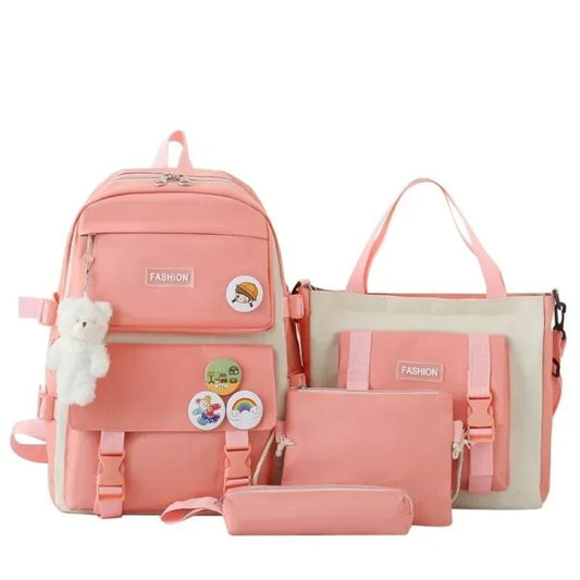 Best Quality Four Piece School Bag Set Stylish & Practical (Free Shipment)