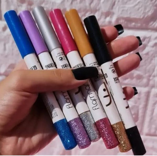 6 Glitter Eye Shadow Pencils  Vibrant Shades For Bold, Long-lasting Eye Looks
