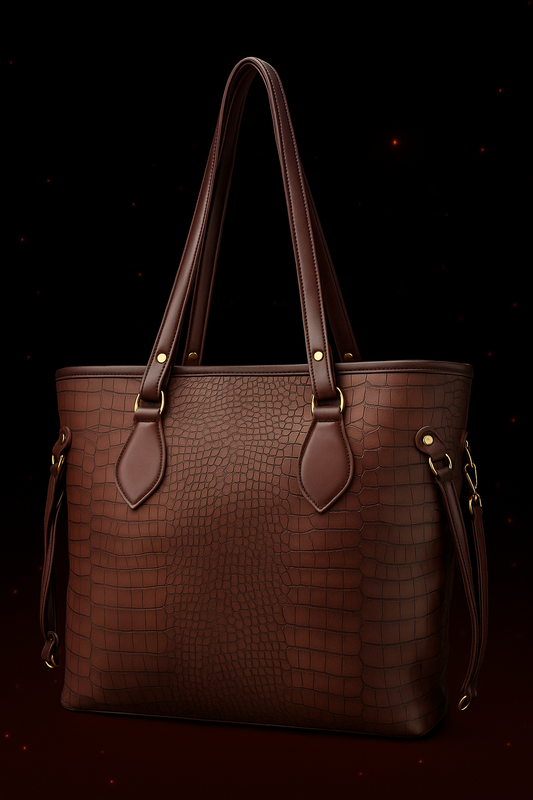 Urban Croco Carryall Tote Bag