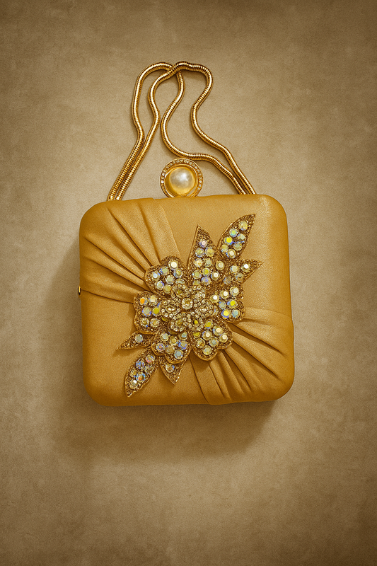 Golden Bloom Luxe Clutch / Bags