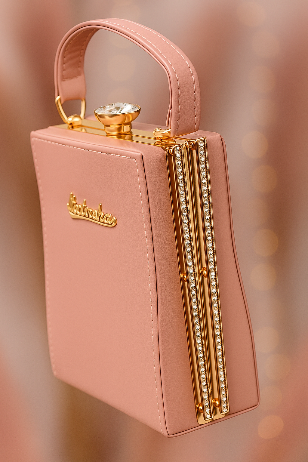 Golden Glow Box Hand Bag