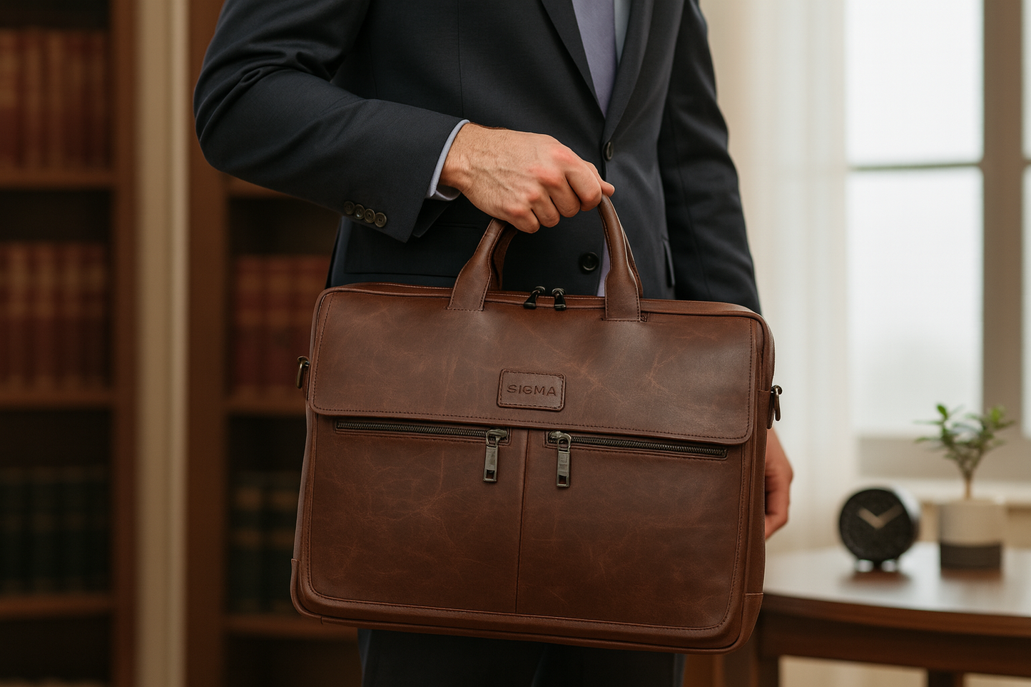 Imported Leather Office Bag
