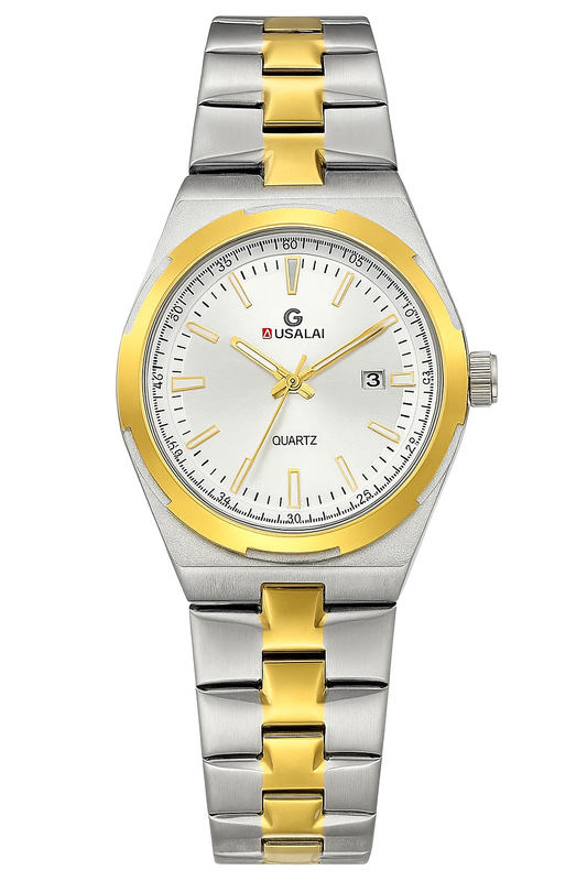 Guaslai Two-Tone Classic Quartz Watch Best Quality Water Proof Accessories